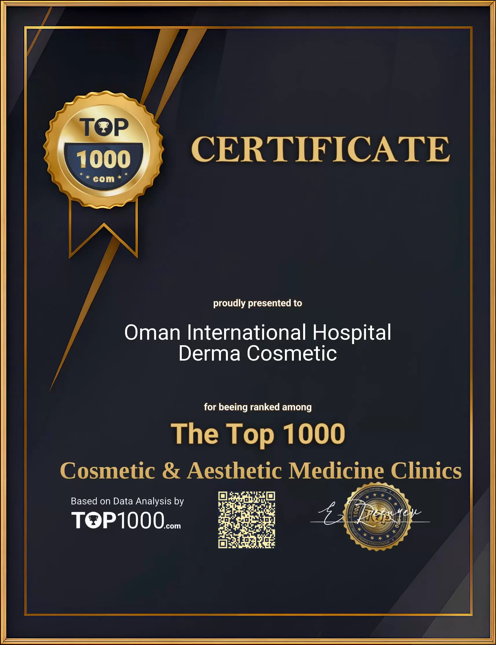Oman International Hospital Derma Cosmetic Top 1000 Aesthetic Certificate (Oman International Hospital Derma Cosmetic-top1000-aesthetic-certificate.pdf)