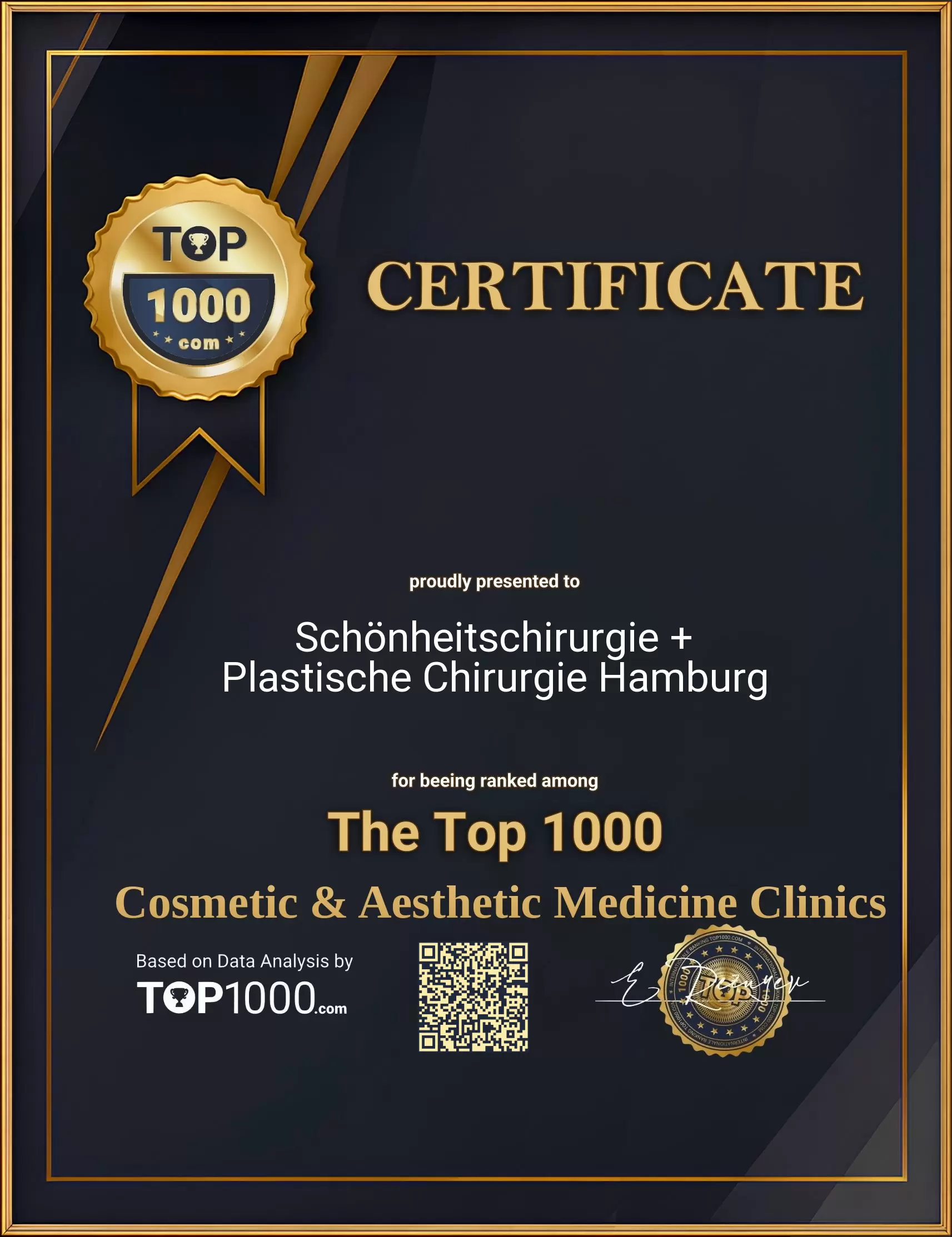 Schönheitschirurgie + Plastische Chirurgie Hamburg Top 1000 Aesthetic Certificate (Schönheitschirurgie + Plastische Chirurgie Hamburg-top1000-aesthetic-certificate.pdf)