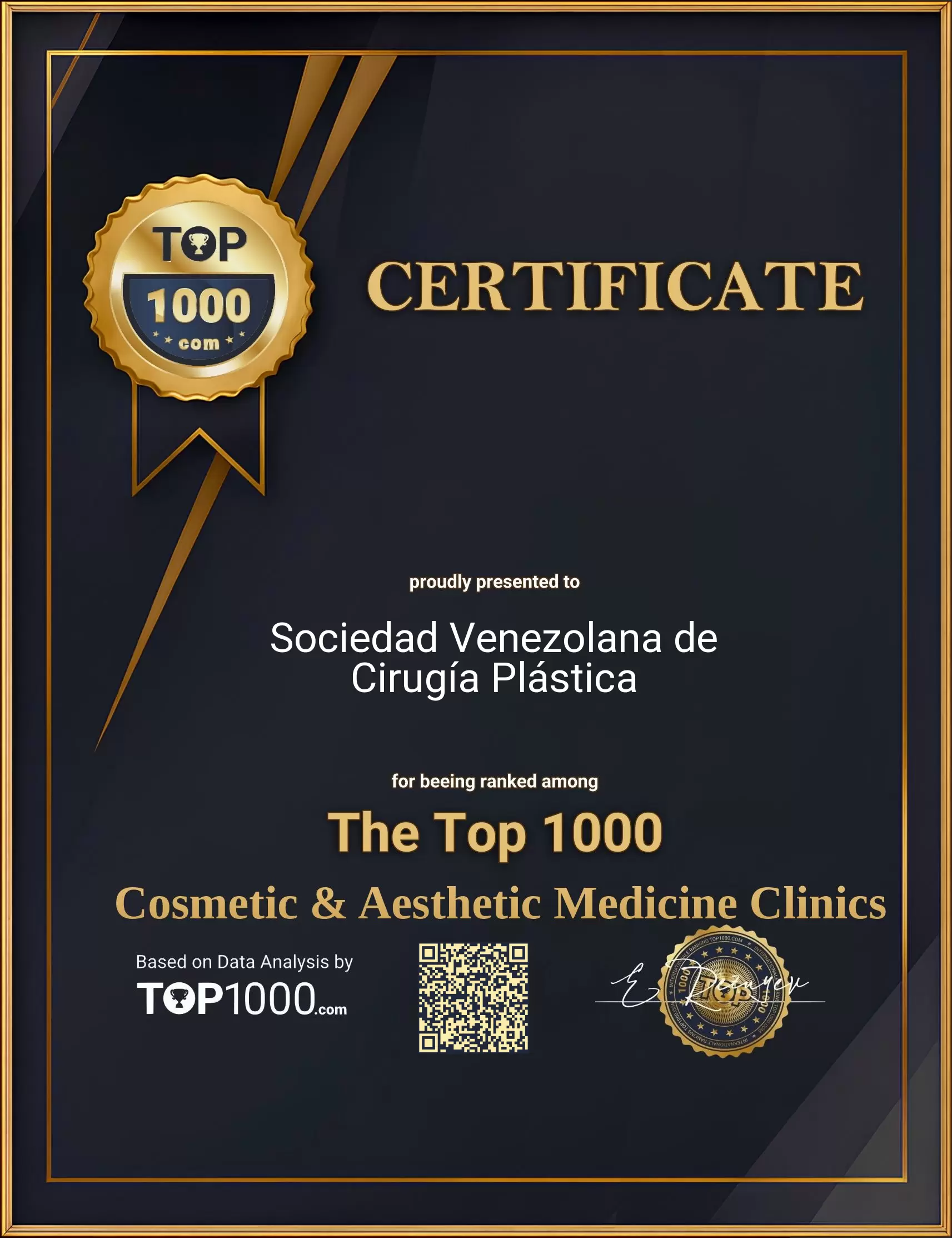 Sociedad Venezolana de Cirugía Plástica Top 1000 Aesthetic Certificate (Sociedad Venezolana de Cirugía Plástica-top1000-aesthetic-certificate.pdf)