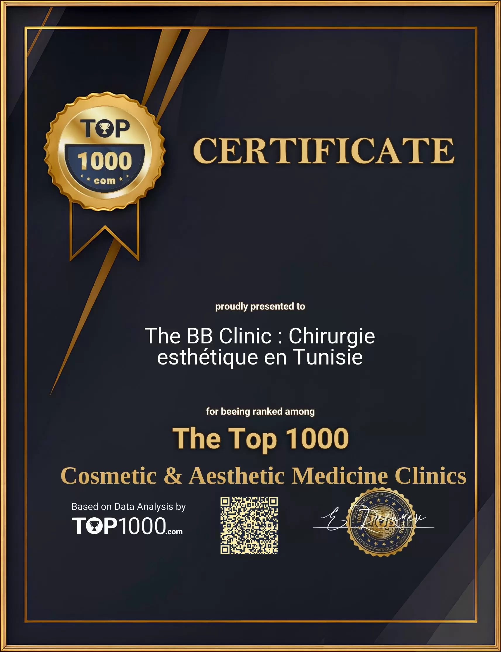 The BB Clinic : Chirurgie esthétique en Tunisie Top 1000 Aesthetic Certificate (The BB Clinic : Chirurgie esthétique en Tunisie-top1000-aesthetic-certificate.pdf)