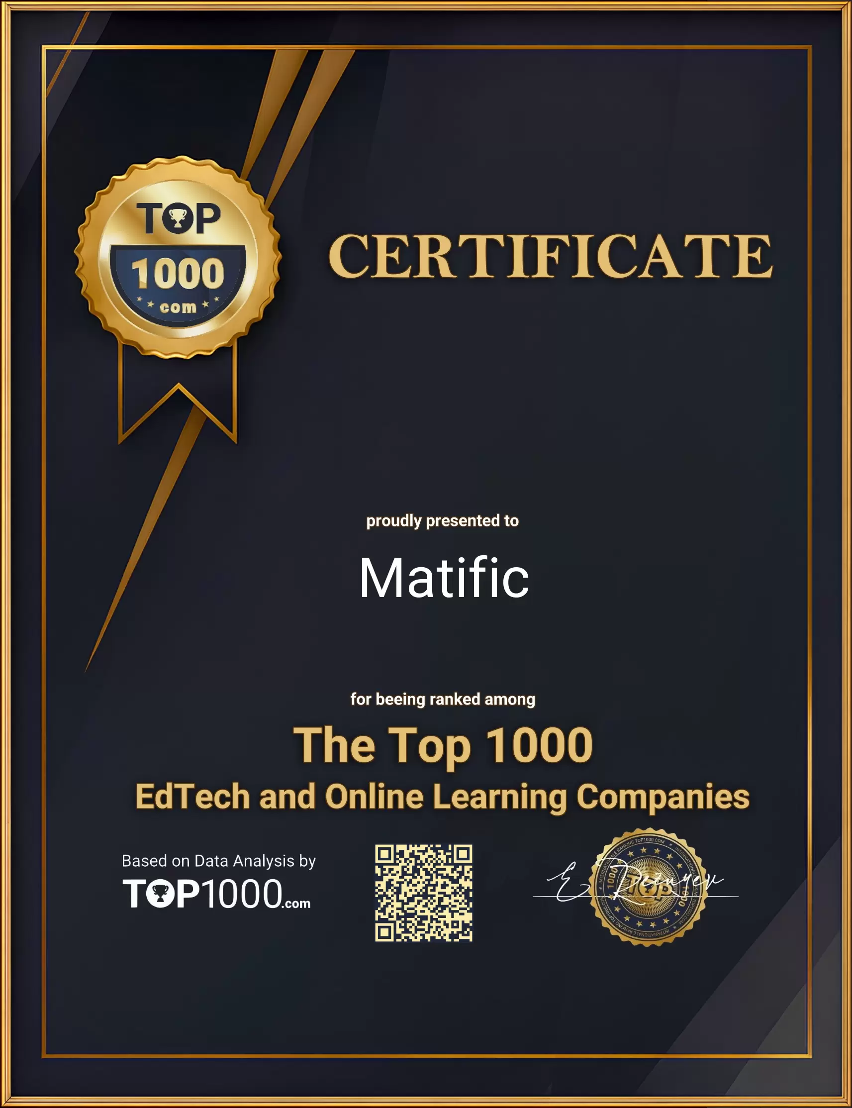 Matific Top1000 EdTech Certificate (Matific-top1000-edtech-certificate.pdf)