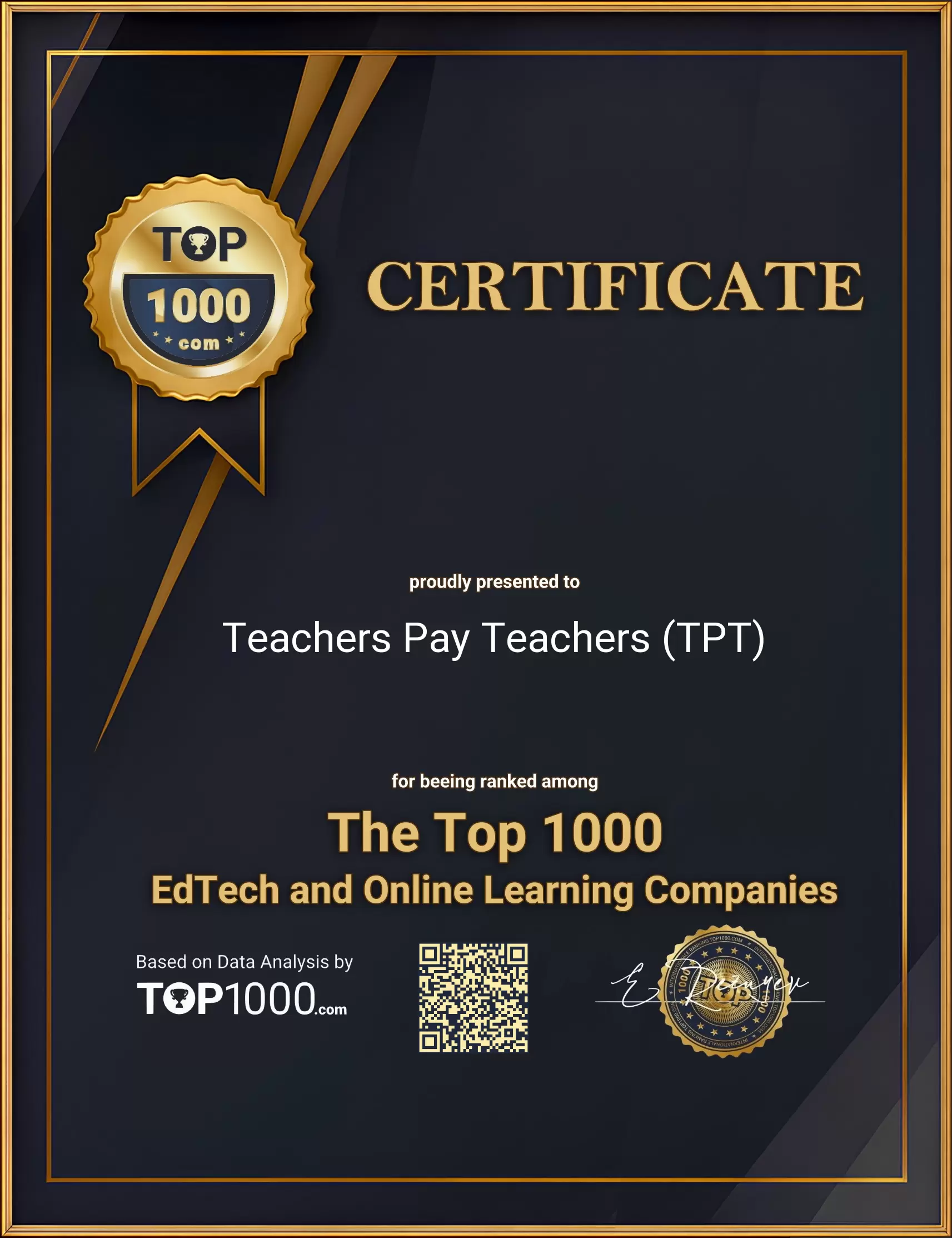 Teachers Pay Teachers (TPT) Top1000 EdTech Certificate (Teachers Pay Teachers (TPT)-top1000-edtech-certificate.pdf)