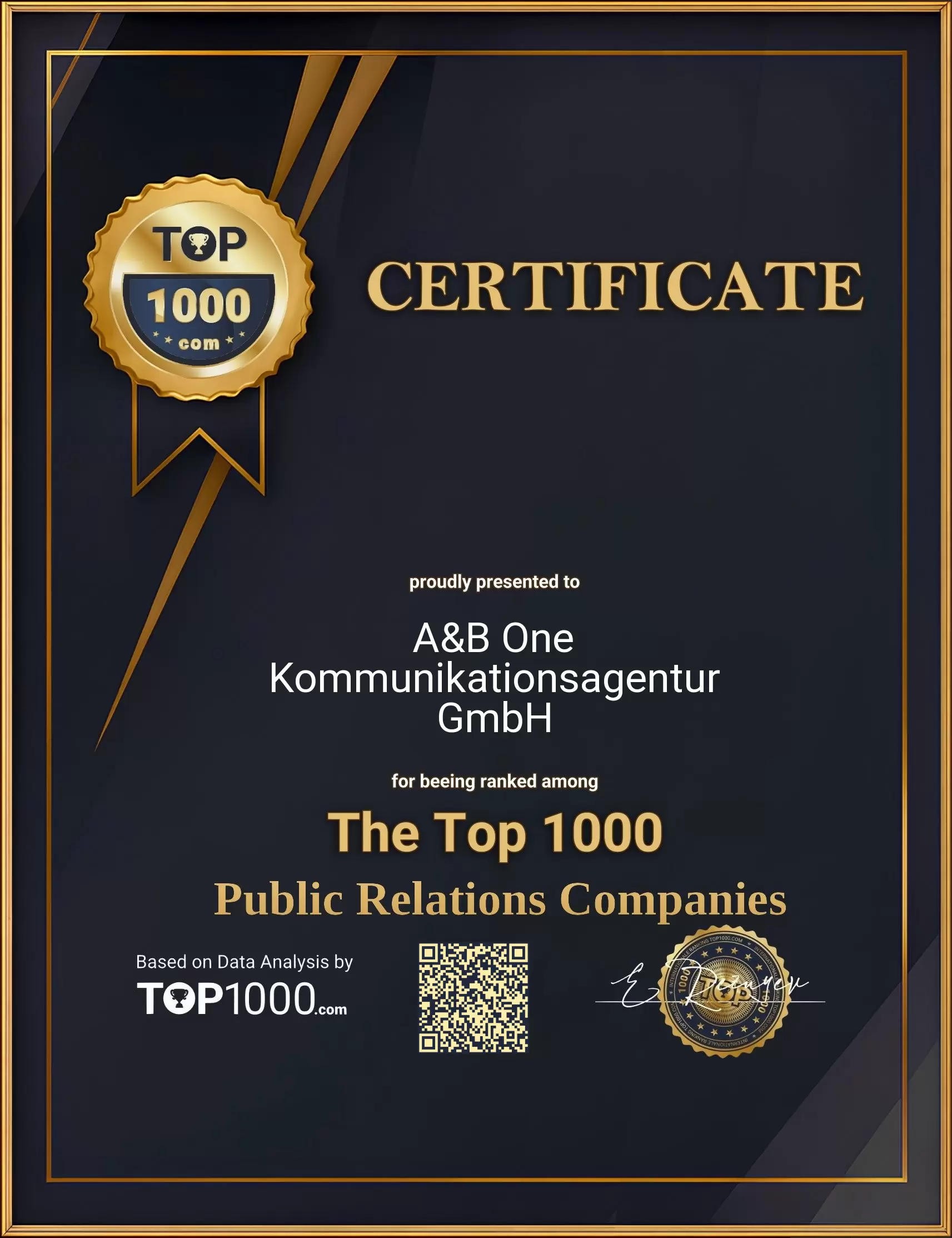A&B One Kommunikationsagentur GmbH Top1000 PR Certificate (A&B One Kommunikationsagentur GmbH-top1000-pr-certificate.pdf)
