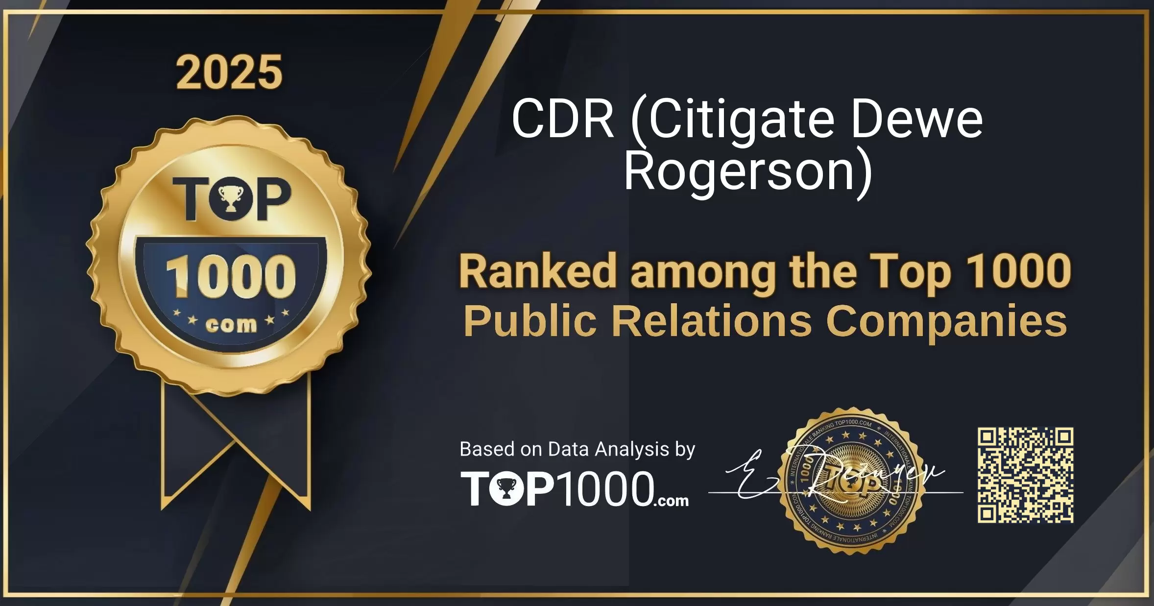 CDR (Citigate Dewe Rogerson) Top1000 PR Badge (CDR (Citigate Dewe Rogerson)-top1000-pr-badge.pdf)