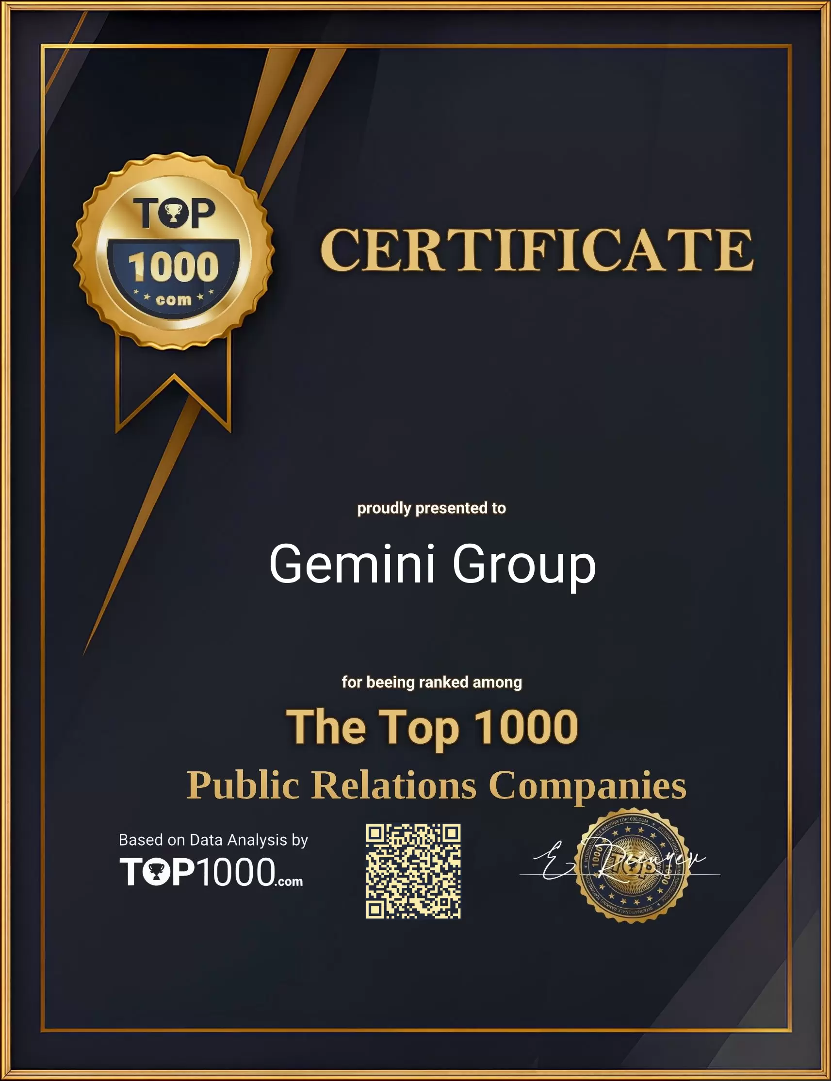Gemini Group Top1000 PR Certificate (Gemini Group-top1000-pr-certificate.pdf)