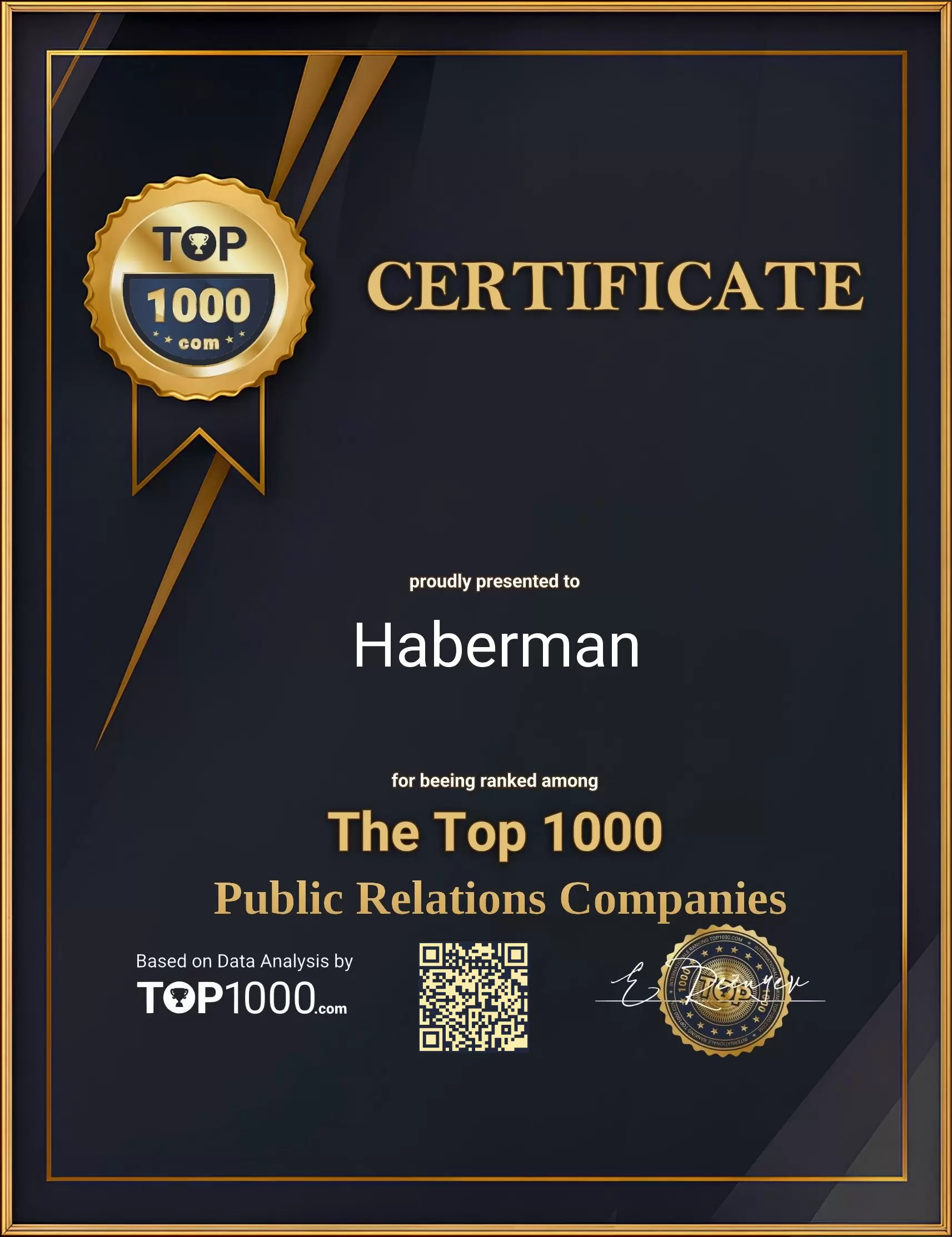 Haberman Top1000 PR Certificate (Haberman-top1000-pr-certificate.pdf)