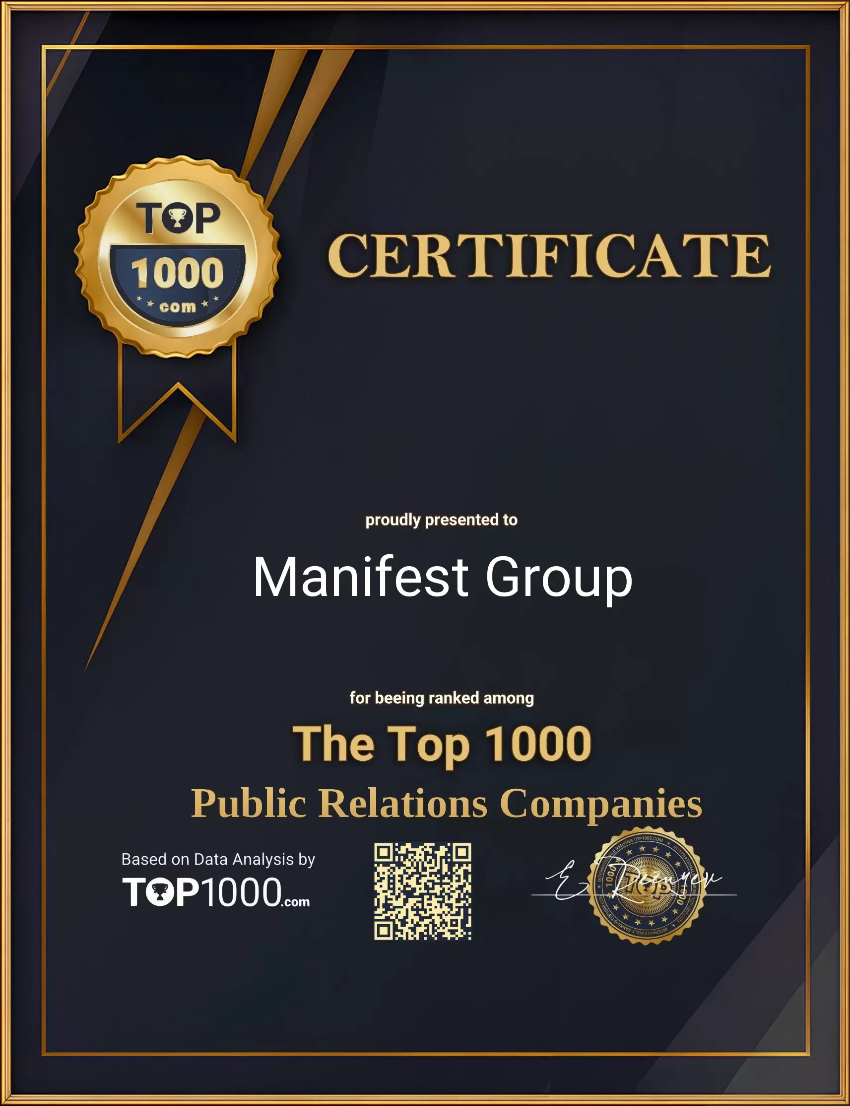 Manifest Group Top1000 PR Certificate (Manifest Group-top1000-pr-certificate.pdf)