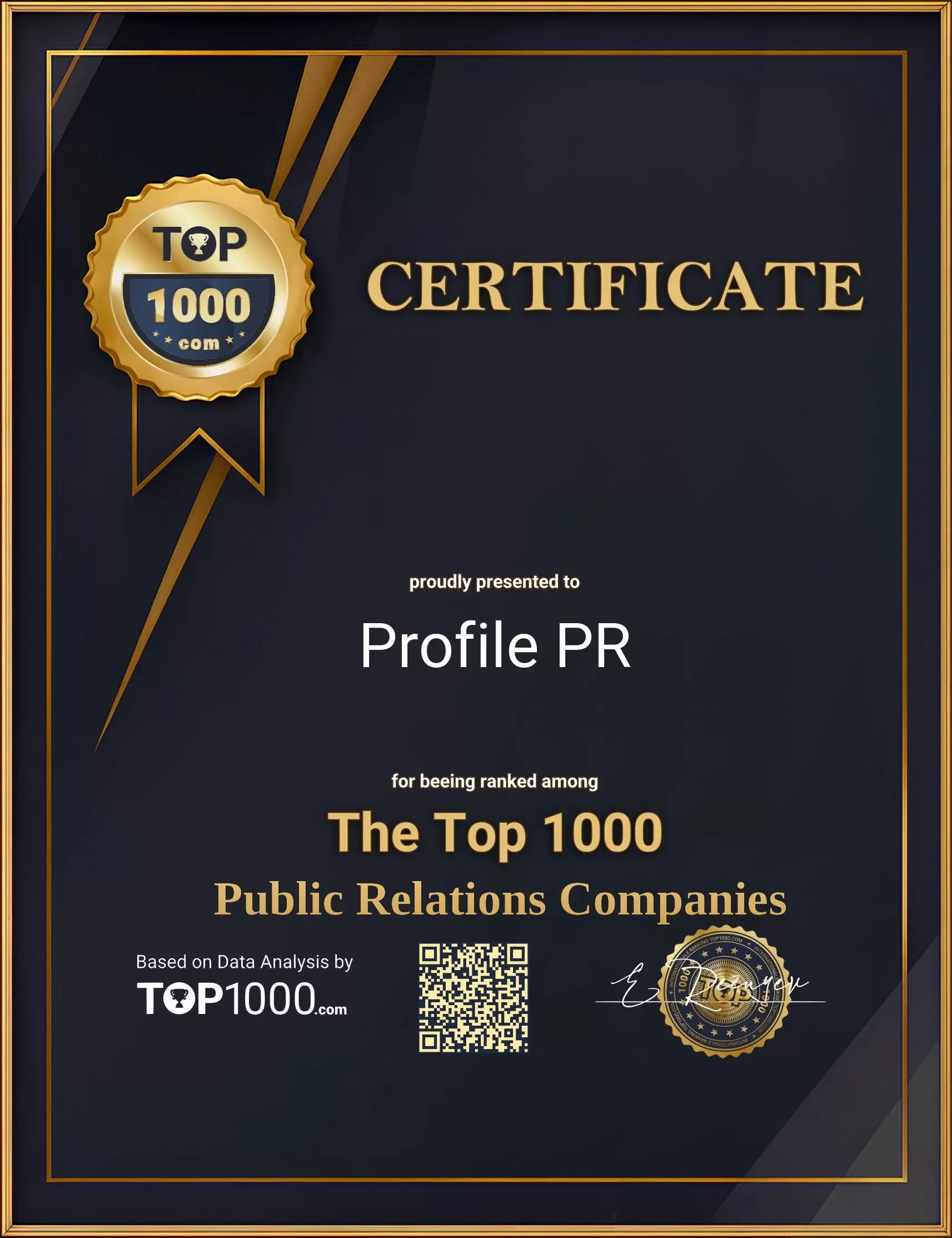 Profile PR Top1000 PR Certificate (Profile PR-top1000-pr-certificate.pdf)