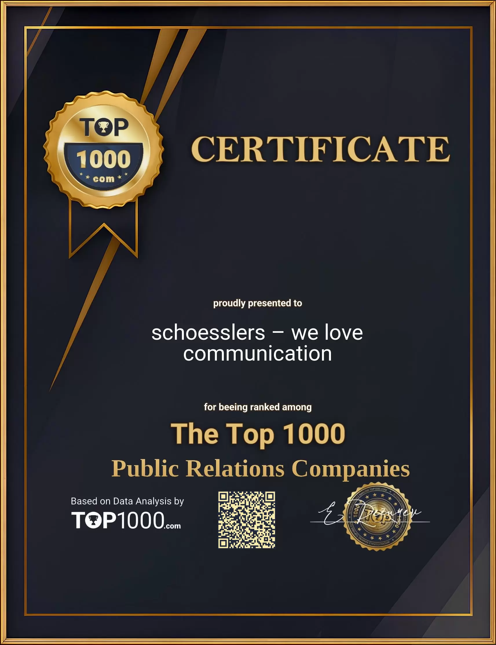 schoesslers – we love communication Top1000 PR Certificate (schoesslers – we love communication-top1000-pr-certificate.pdf)