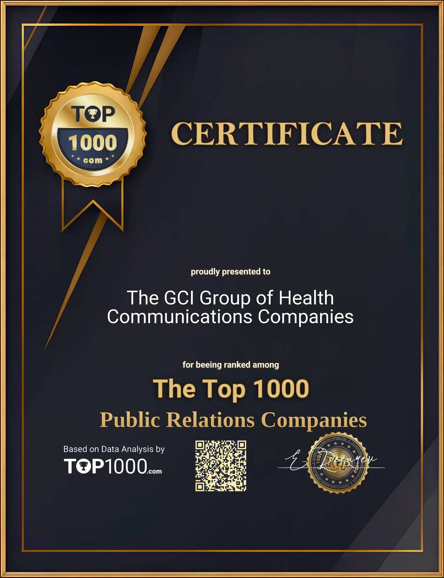 The GCI Group of Health Communications Companies Top1000 PR Certificate (The GCI Group of Health Communications Companies-top1000-pr-certificate.pdf)