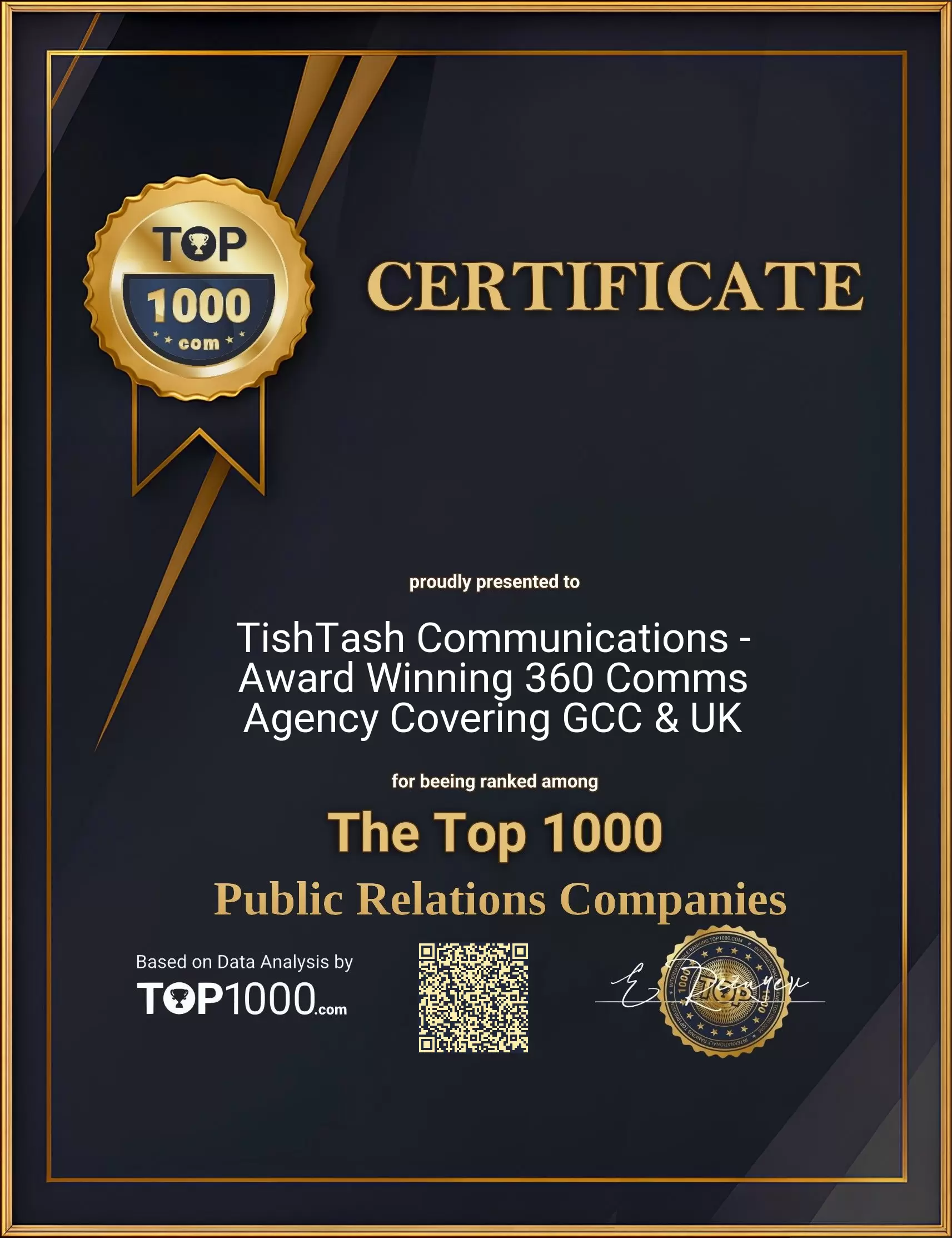 TishTash Communications - Award Winning 360 Comms Agency Covering GCC & UK Top1000 PR Certificate (TishTash Communications - Award Winning 360 Comms Agency Covering GCC & UK-top1000-pr-certificate.pdf)
